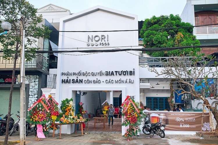 Mặt tiền nhà hàng NORI Food Vũng Tàu ngày khai trương